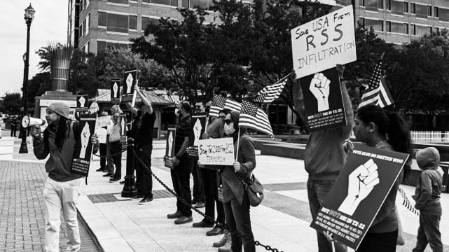 “Stop RSS Fascism”: Texans Protest Sri Preston Kulkarni
