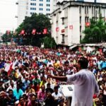 Left side (lined): CPI(M) at crossroads in Bengal